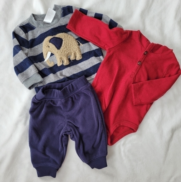 Carter's Other - Just One You mammoth 3pc outfit 3m